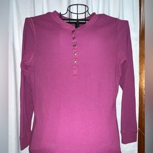 Women's Natural Reflections Thermal Long-Sleeve Henley Size XL NWOT